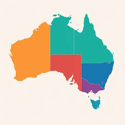Карта на Австралия