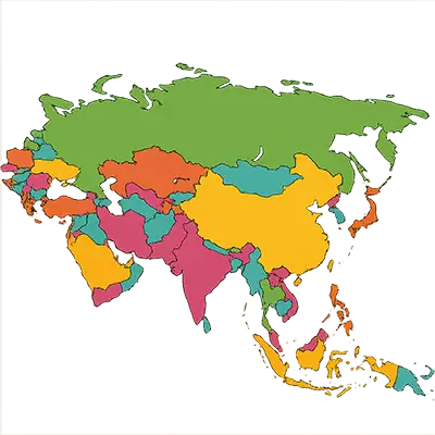 Карта на Aзия